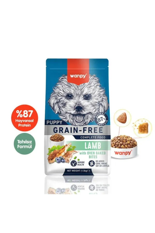 Tahılsız Kuzulu Yavru Köpek Maması 1,5 Kg