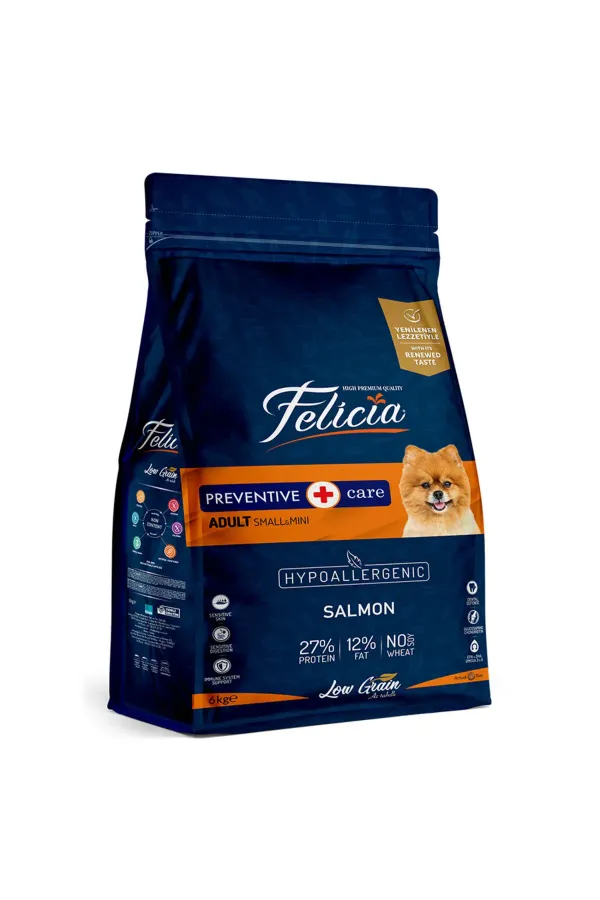 6 Kg Yetişkin Somonlu Small Az Tahıllı /Mini HypoAllergenic Köpek Maması