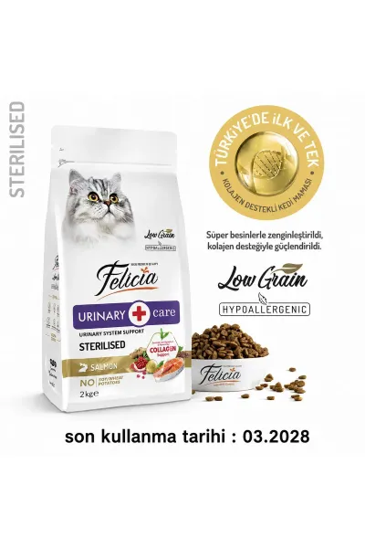Kolajen Destekli Hipoalerjik Somonlu Kısırlaştırılmış Yetişkin Kedi Maması 2 kg