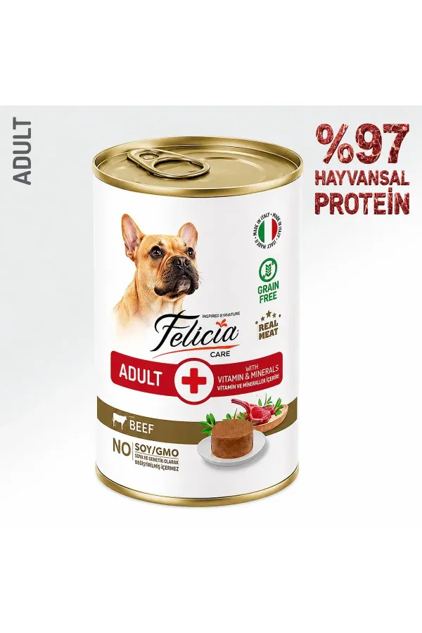 Yetişkin Tahılsız Biftekli Köpek Konserve 400g