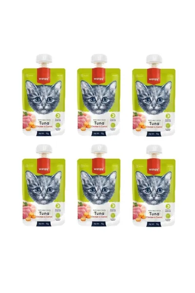 Taze Ton Balıklı & Tavuklu Kedi Et Ezmesi 90 Gr. X 6 Adet