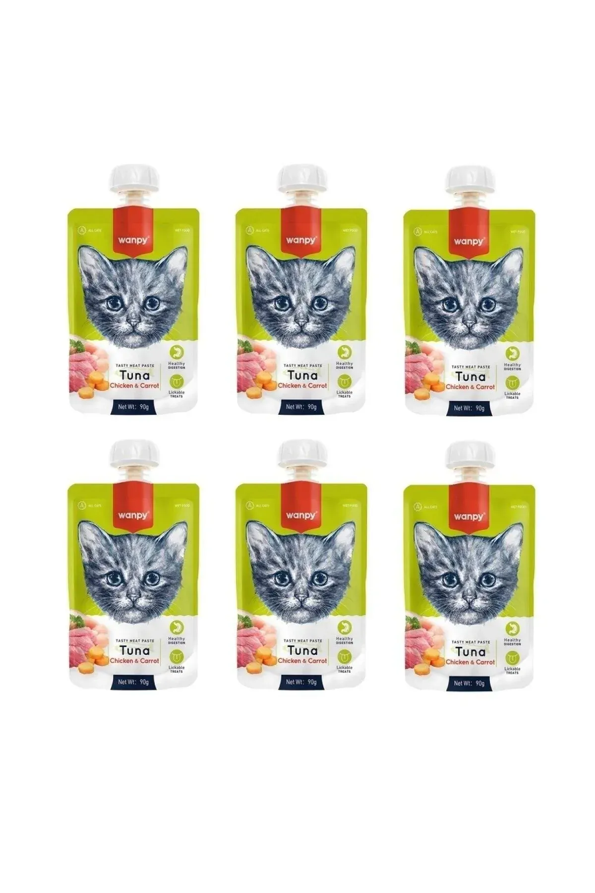 Taze Ton Balıklı & Tavuklu Kedi Et Ezmesi 90 Gr. X 6 Adet