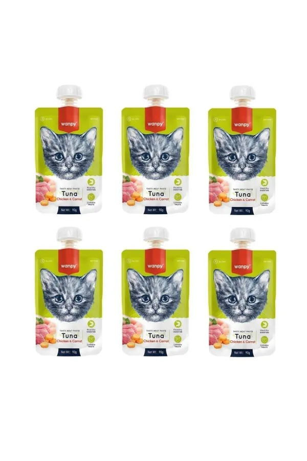 Taze Ton Balıklı & Tavuklu Kedi Et Ezmesi 90 Gr. X 6 Adet