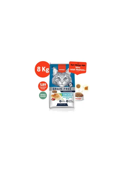 Tahılsız Tavuklu Yetişkin Kedi Maması 8 Kg