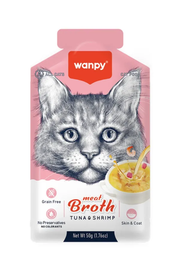 Ton Balıklı ve Karidesli Tahılsız Kedi Çorbası 50gr