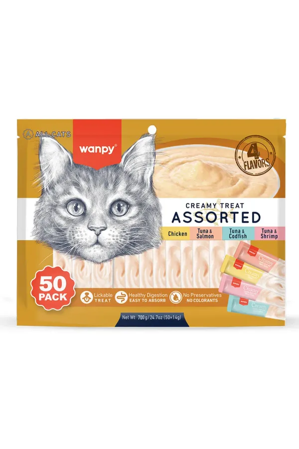 4 Lezzet Karışık Krema Kedi Ödülü 50*14Gr