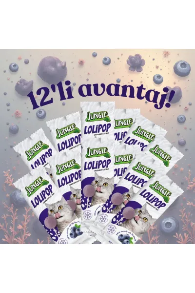Kedi Lolipop Yabanmersinli 1,5 g * 12'li Avantaj Paketi!