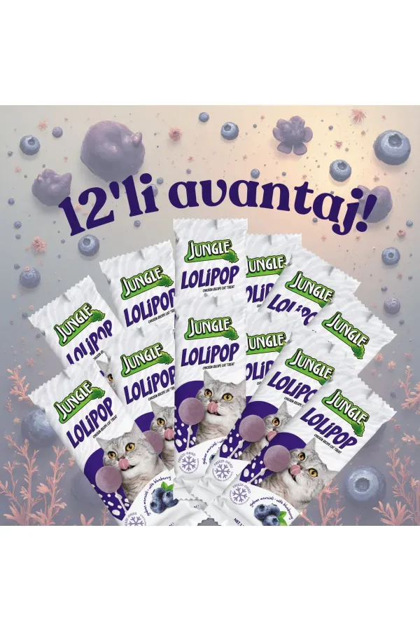 Kedi Lolipop Yabanmersinli 1,5 g * 12'li Avantaj Paketi!
