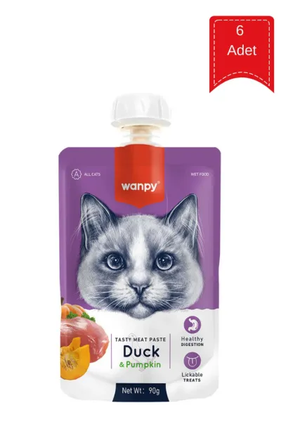Ördekli ve Bal Kabaklı Ezme Kedi Ödül Maması 90 Gr X 6 Adet