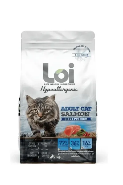 Somon Balıklı Yetişkin Kedi Maması 2Kg
