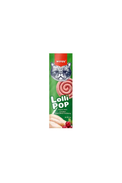 Kediler İçin Dondurularak Kurutulmuş Lolipop - Kızılcık - 1.4 g