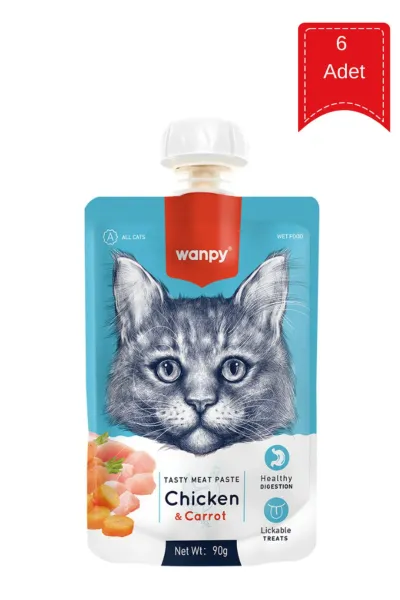 Tavuklu Ve Havuçlu Ezme Kedi Ödül Maması 90 Gr X 6 Adet