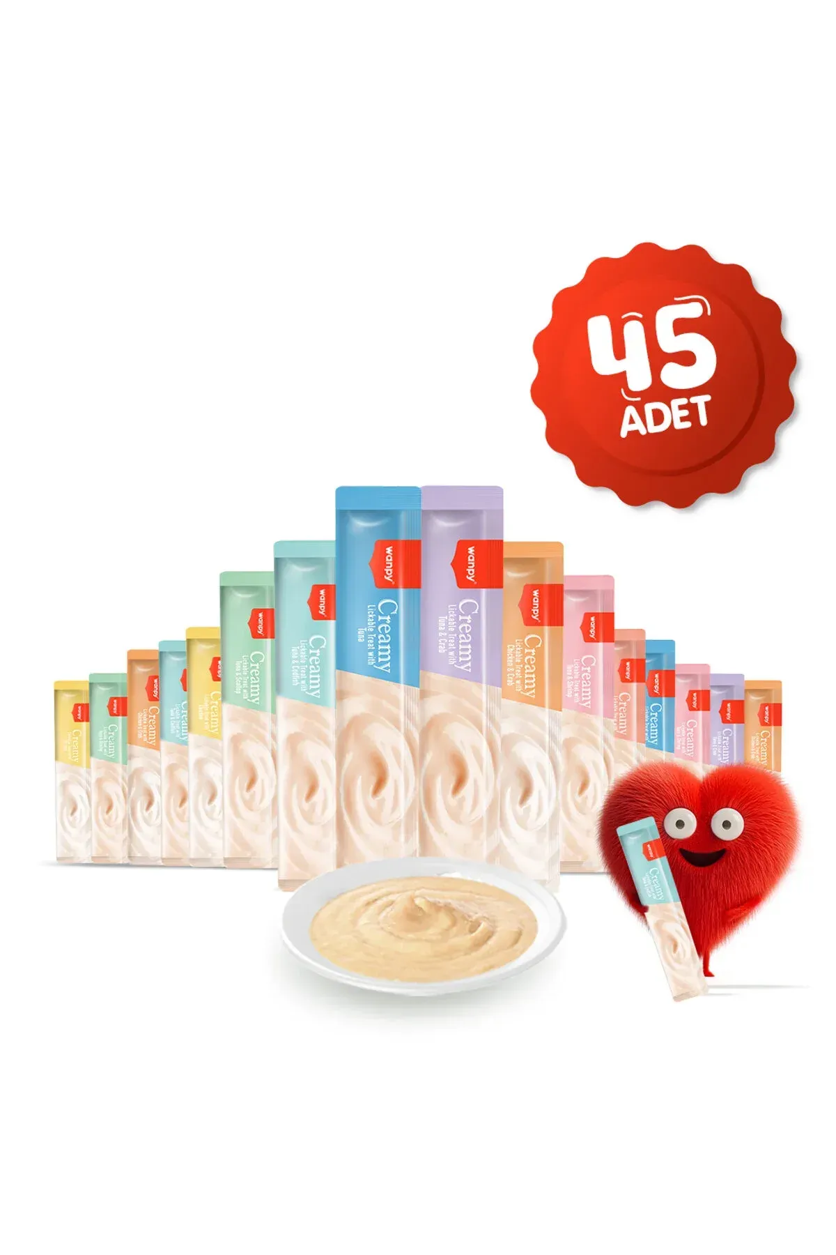 Krema Kedi Ödül Maması 14gr (45 Adet) (Karışık Çeşitli)