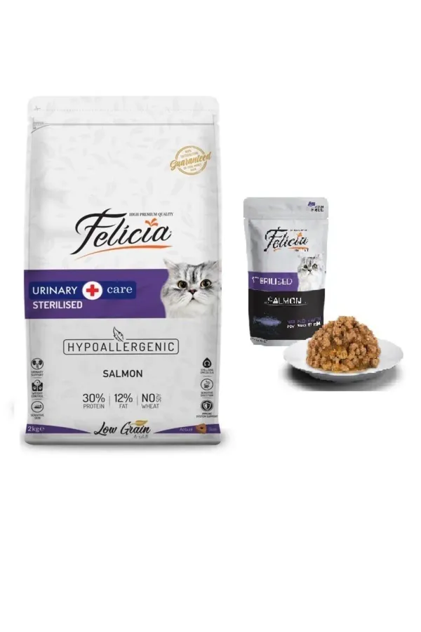 2 Kg Kısır Somonlu Kedi Kuru Maması + 85 Gr Somonlu Kısır Pouch