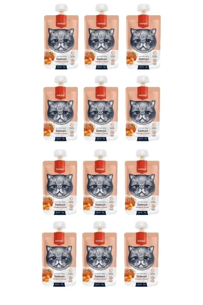 Taze Somon & Tavuklu Kedi Et Ezmesi 90 Gr. X 12 Adet