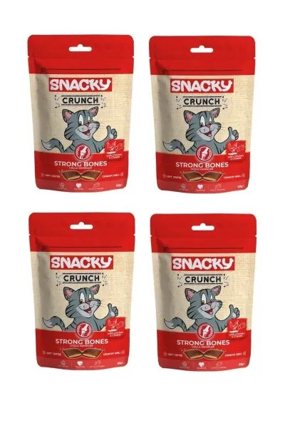 Crunch Kedi Ödülü Tavuk & Peynirli Strong Bones 60 gr X 4 Adet