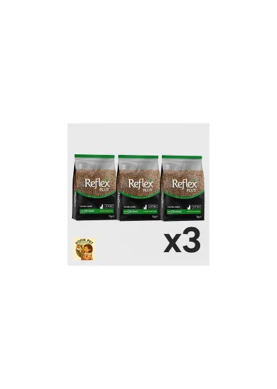 Plus Tavuklu Yavru Kedi Maması 3X1KG 3 Lü Fırsat Paketi (3 Kilo)