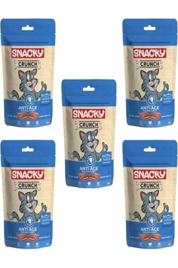 Crunch Anti-Age Yaşlanma Karşıtı Somonlu Kedi Ödül Maması 60Grx5 Adet
