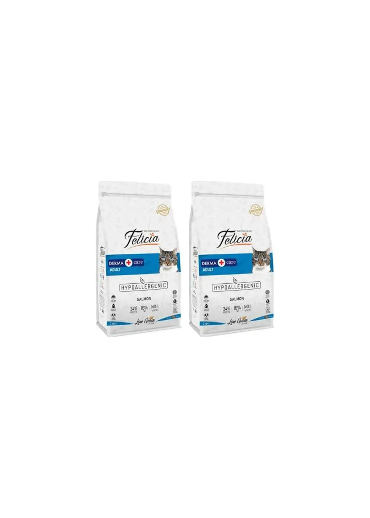 Az Tahıllı Somonlu Yetişkin Kedi Maması 2 kg x 2 = 4 kg Süper Premium Karışık Tat