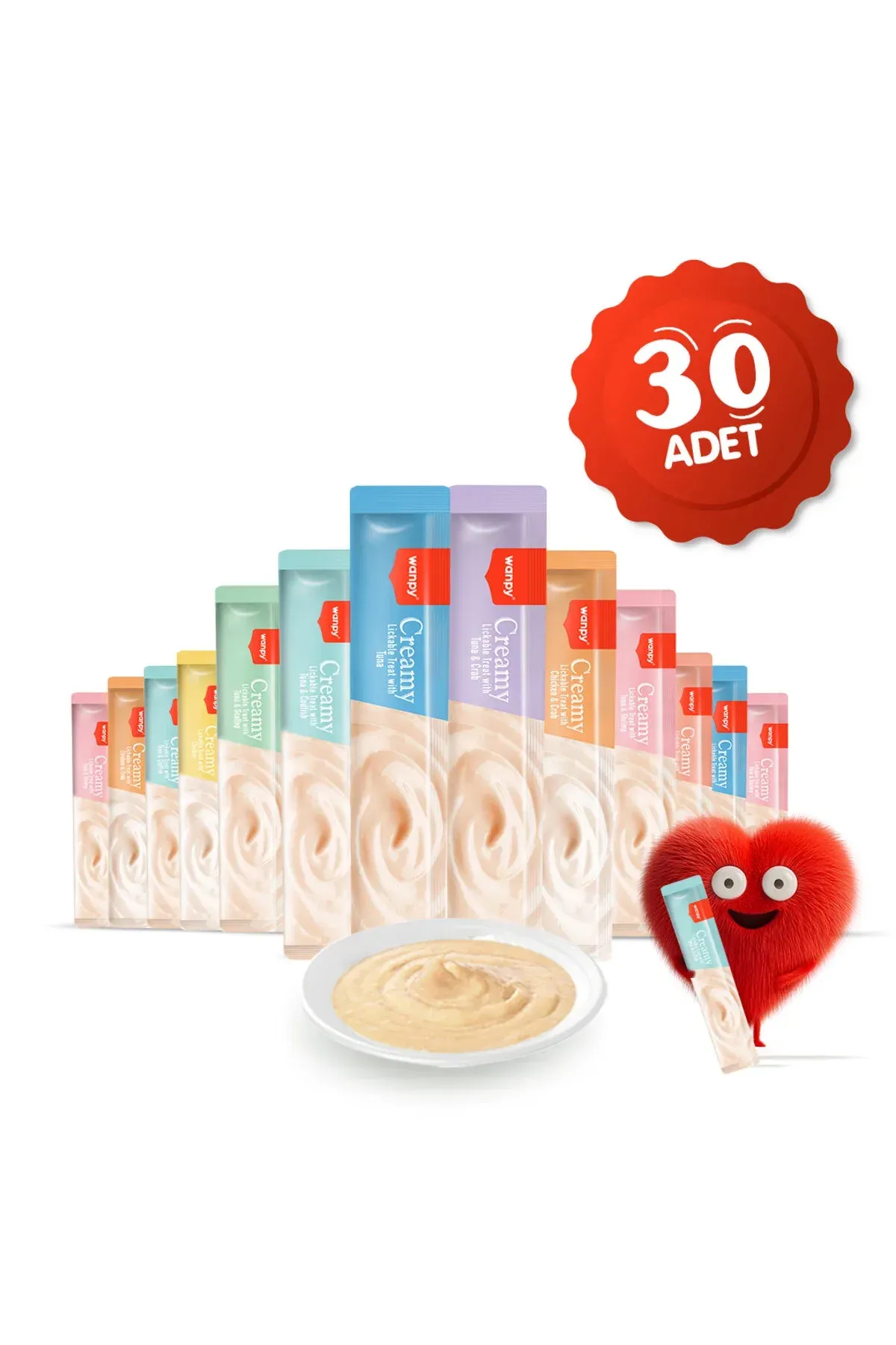 Krema Kedi Ödül Maması 14gr (30 Adet) (Karışık Çeşitli)