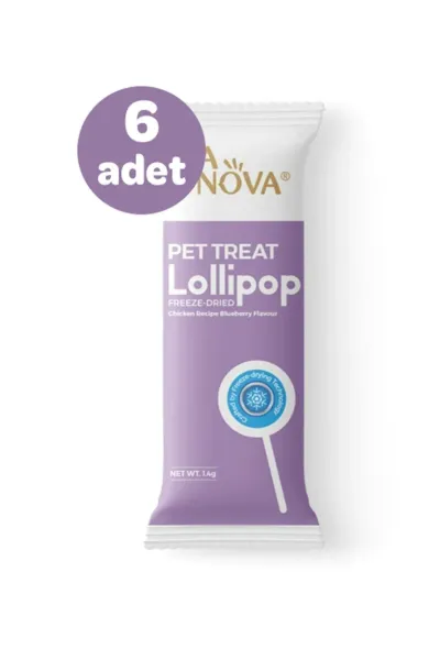 Ra Nova Yaban Mersini Aromalı Dondurularak Kurutulmuş Kedi Ödülü Lolipop 1.4 Gr ( 6 adet )