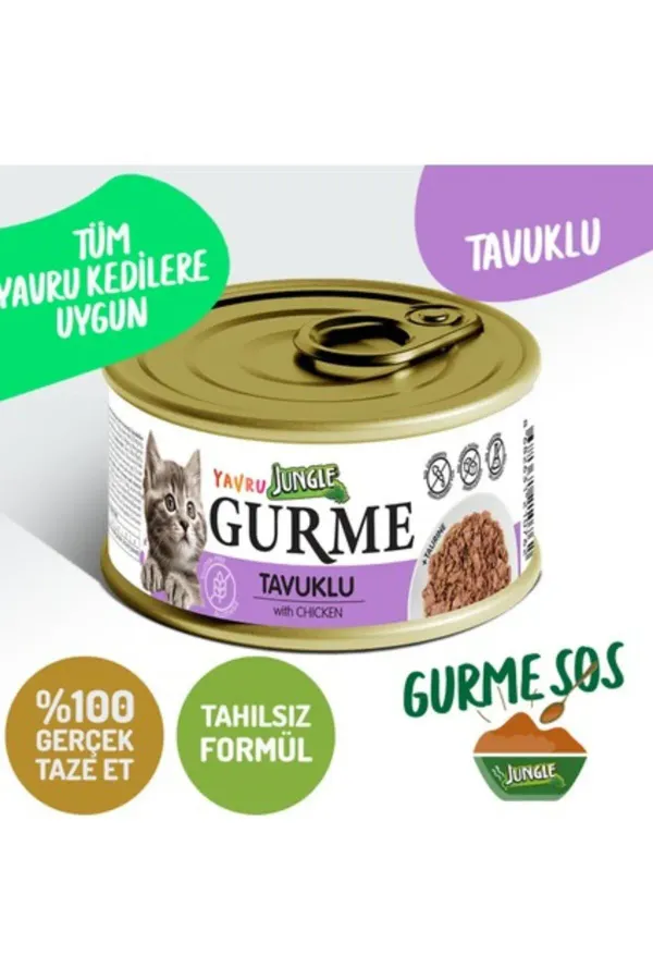 Gurme 85G Yavru Tavuklu Kedi Konserve