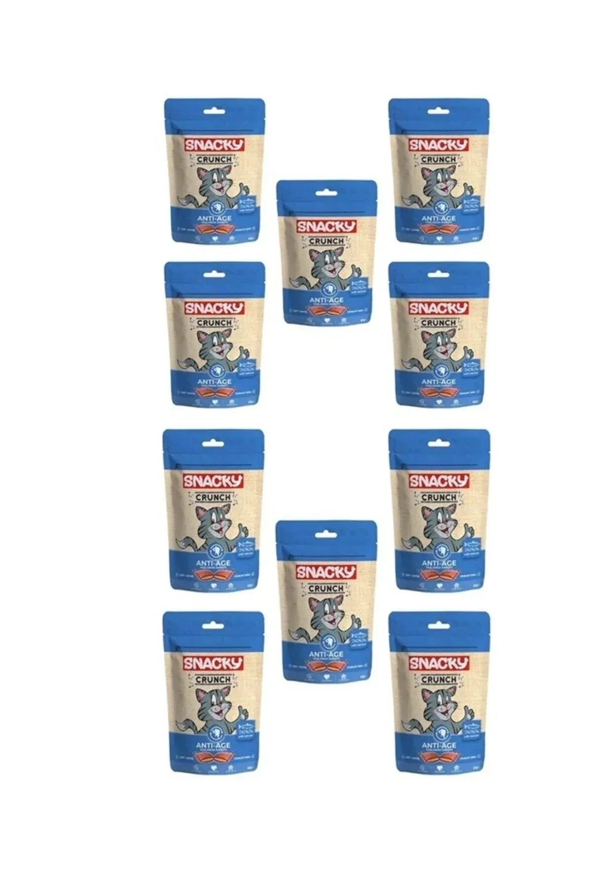 Crunch Anti-age Yaşlanma Karşıtı Somonlu Kedi Ödül Maması 60grx10 Adet