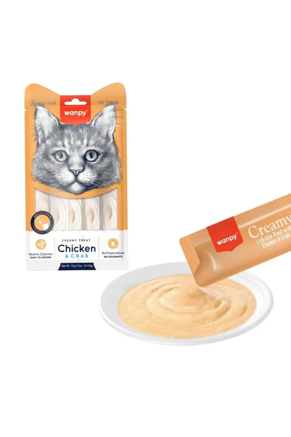 Tavuklu&Yengeçli Krema Kedi Ödülü 14Gr*5 Adet