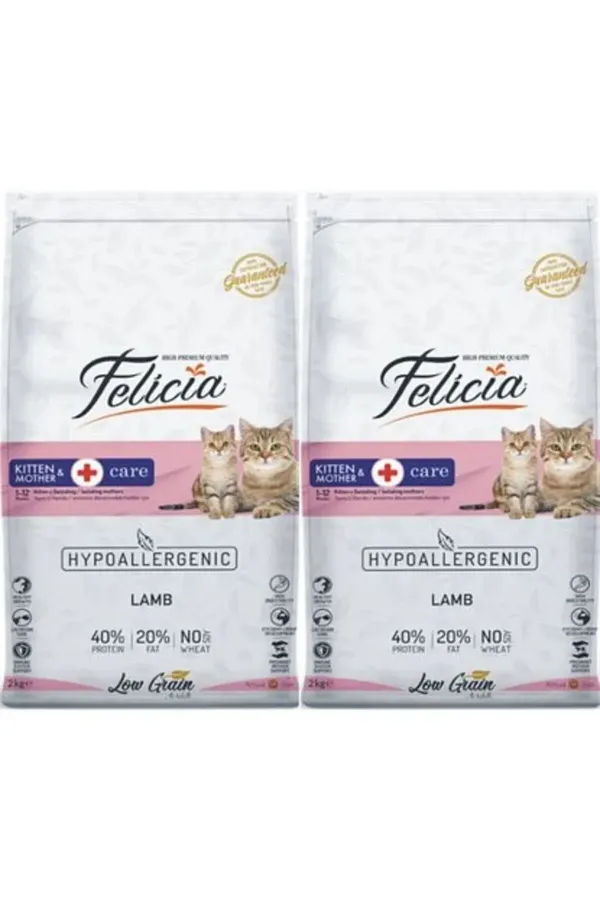 Kuzu Etli Hypoallergenic Kitten & Mather Anne Yavru Kedi Maması 2 Kg. X 2 Adet