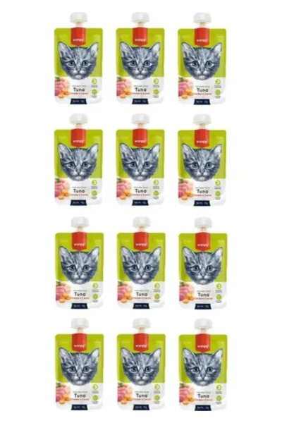 Taze Ton Balıklı&tavuklu 12 Li Kedi Et Ezmesi 90 gr