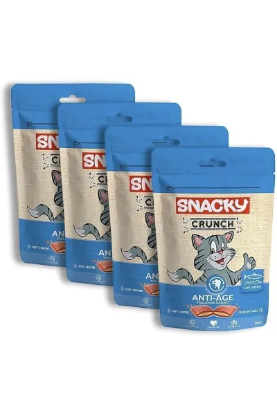 Crunch Kedi Ödül Maması X AntiXAge Somonlu X 4'lü Paket
