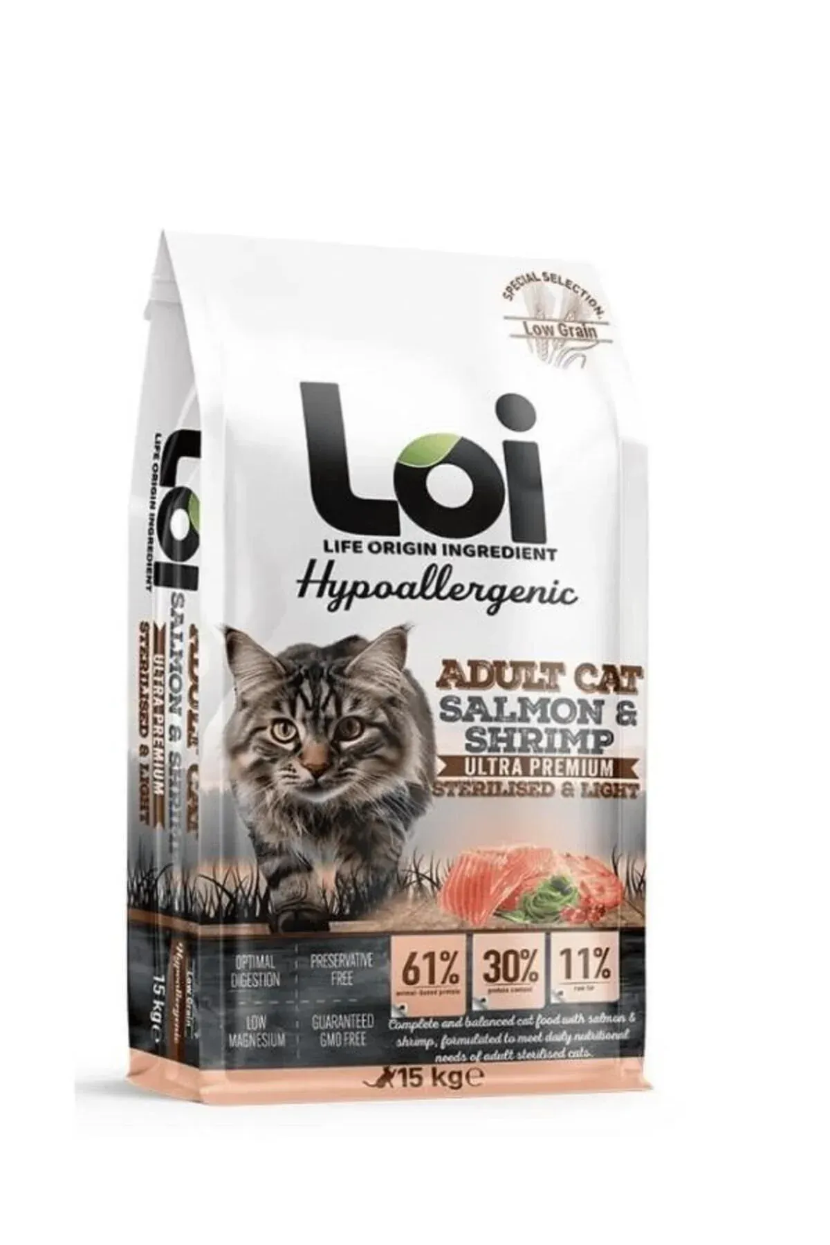 Somon Ve Karidesli Kısır Kedi Maması 15 Kg