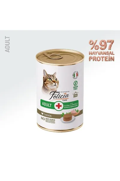 Tahılsız Yetişkin Tavuklu Kedi Konservesi 400 Gr
