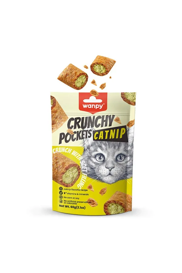 Kedi Crunch Ödül Catnipli & Tavuklu 60g