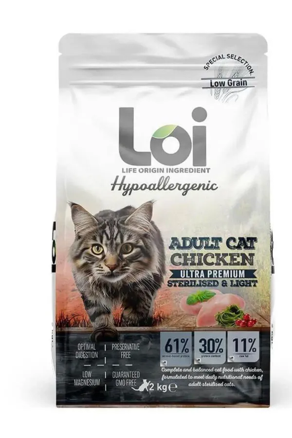 Yetişkin Kısırlaştırılmış Tavuk Kedi Maması 2 Kg
