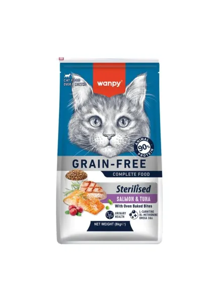 Tahılsız Somon Tuna Kısırlaştırılmış Kedi Maması 8 kg