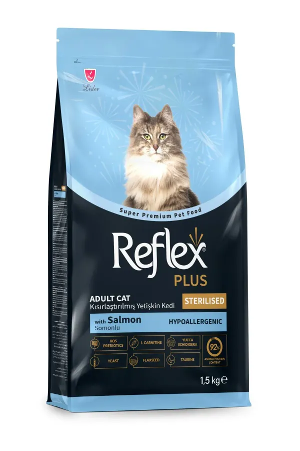 Plus Hipoalerjenik Kısırlaştırılmış/Sterilized Somonlu Yetişkin Kedi Maması 1,5 kg