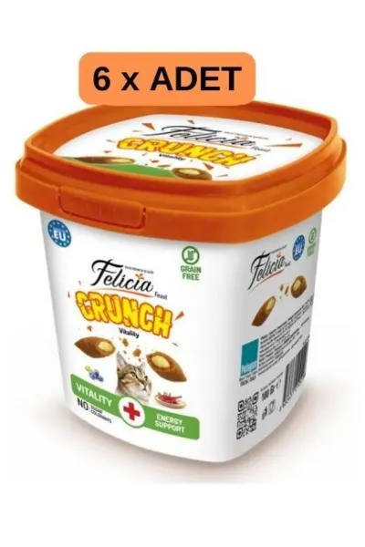 Crunch Vitality Tahılsız Kedi Ödül Maması 100Gr X 6 Adet