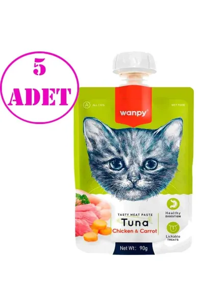 Kedi Ödülü Ton Balıklı Tavuklu Ezme 90 gr 5 Ad