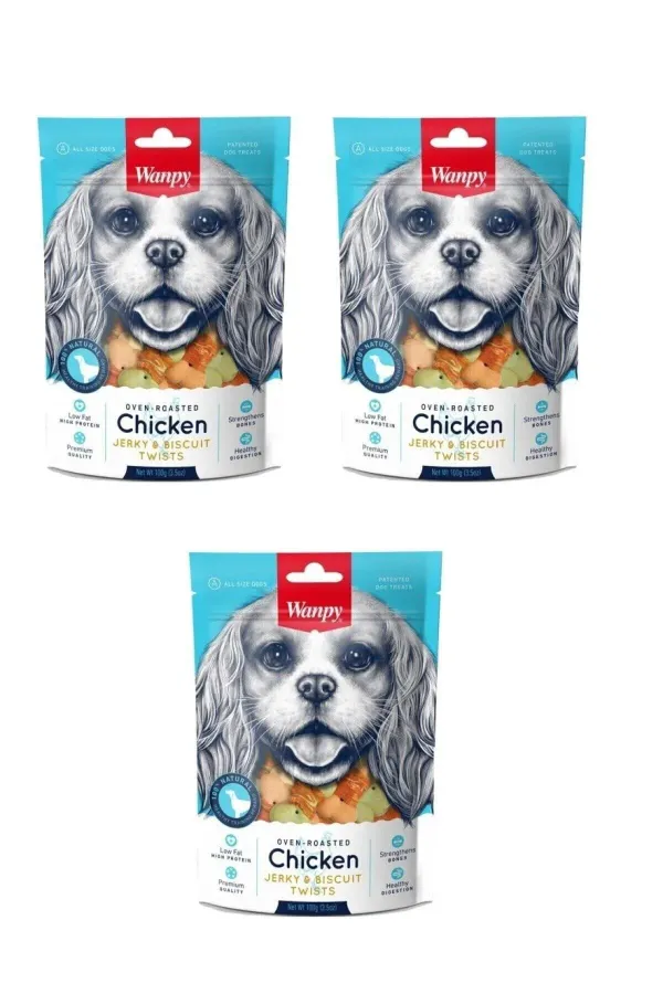 Bisküvi Üzeri Tavuk Sargılı Köpek Ödülü 100 gr 3 Adet