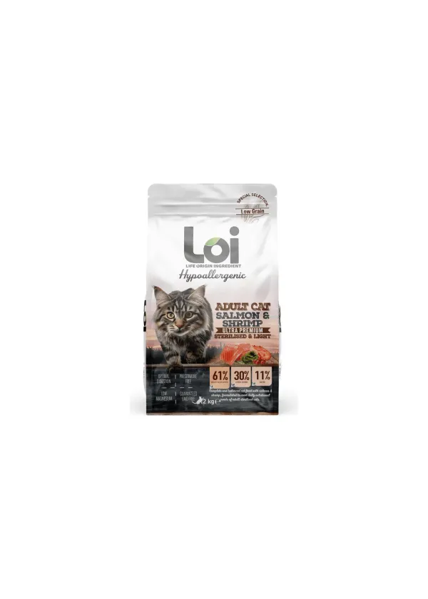 Loı Steril Somon ve Karides 2 kg (Kısırlaştırılmış)