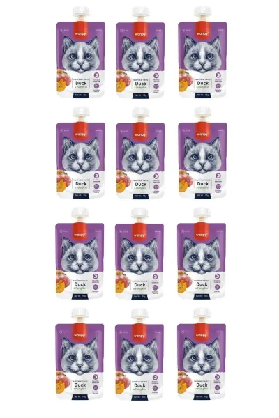 Taze Ördekli & Balkabaklı Kedi Et Ezmesi 90 Gr. X 12 Adet