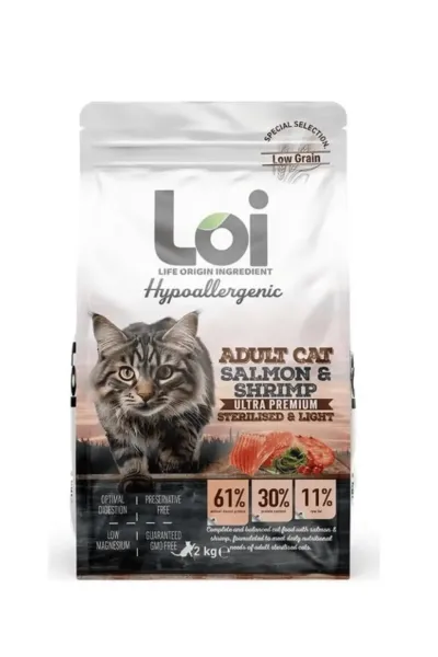 Steril Somon Ve Karidesli Kısır Kedi Maması 2 Kg