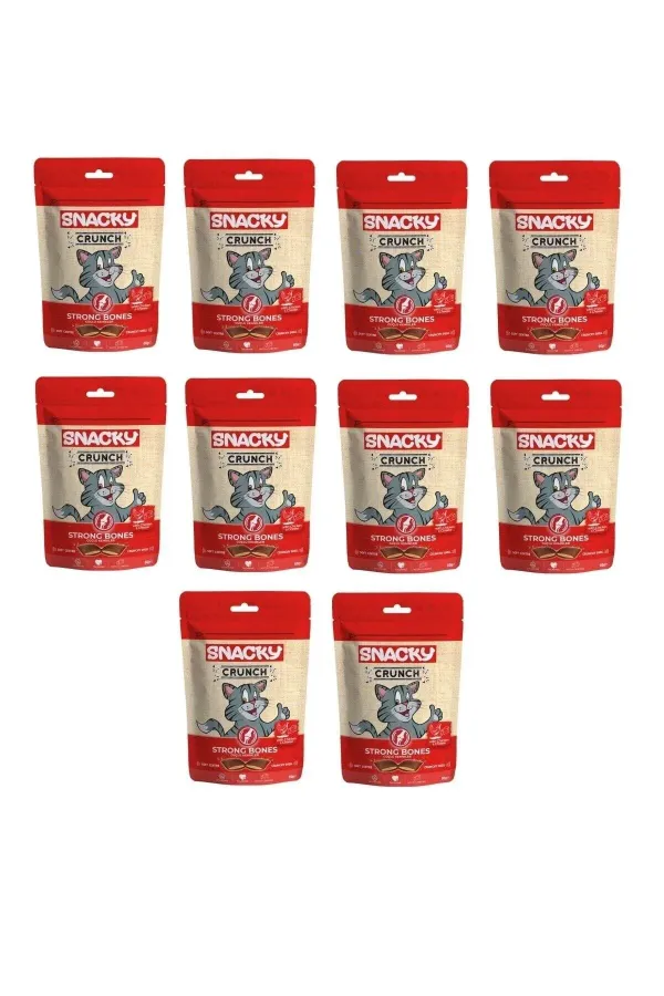 Crunch Kedi Ödülü Tavuk & Peynirli Strong Bones 60 Gr. X 10 Adet