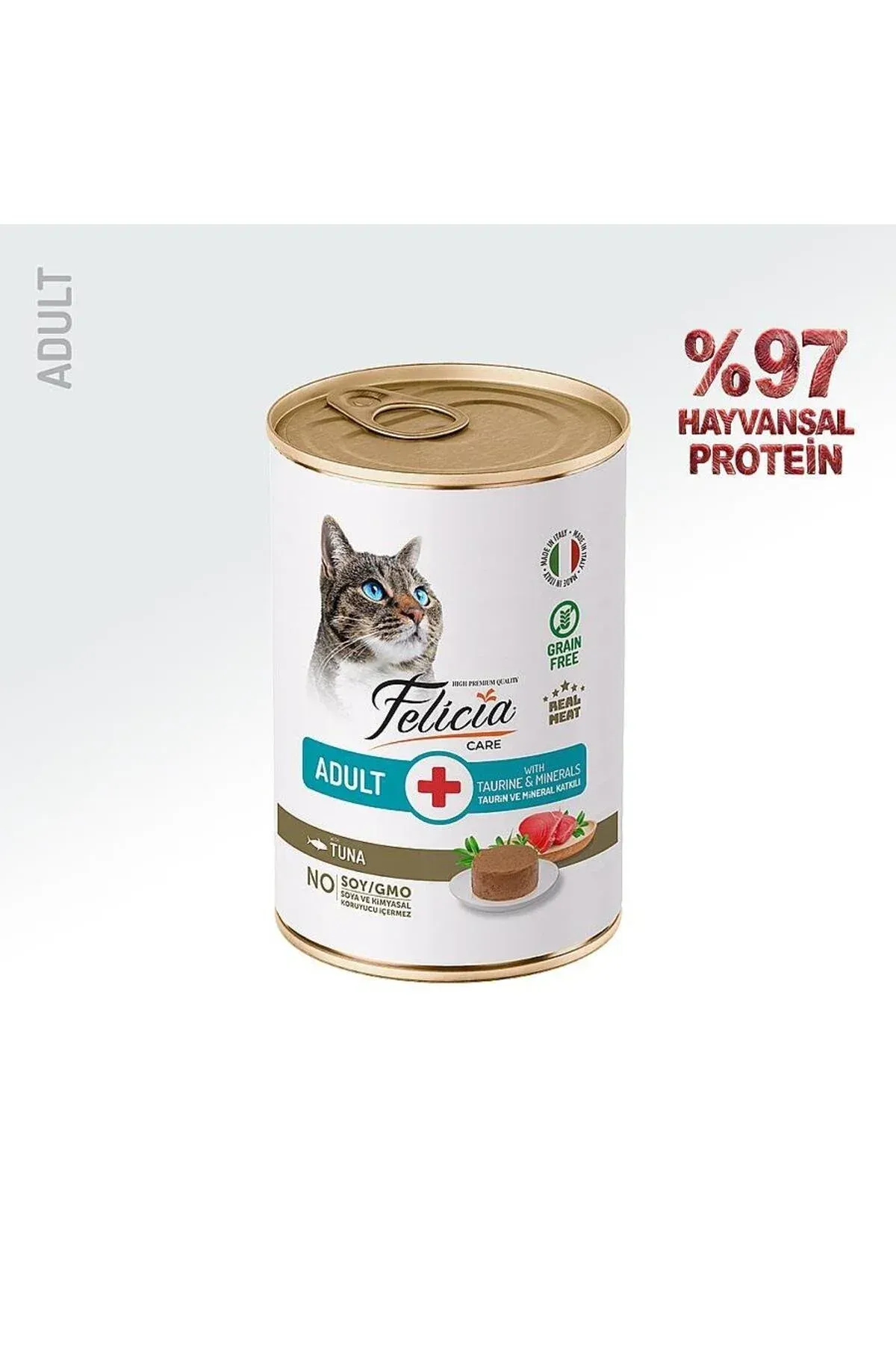 Tahılsız Yetişkin Somonlu Kedi Konservesi 400 Gr