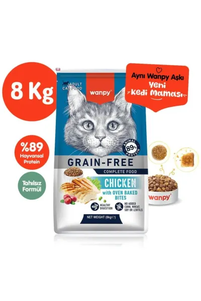 Tahılsız Tavuklu Yetişkin Kedi Maması 8 kg
