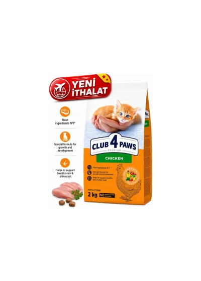 Club 4 Paws Tavuklu Yavru Kedi Maması 2 kg