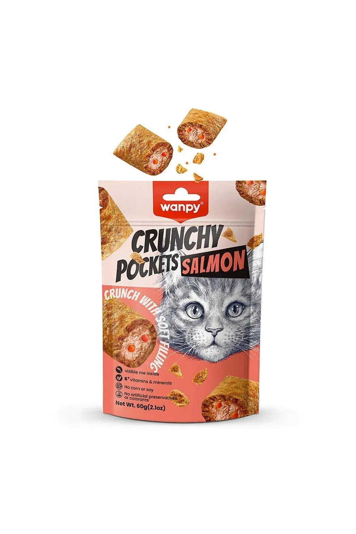 Crunchy Pockets Somonlu ve Havyarlı Kedi Ödül Maması 60 gr