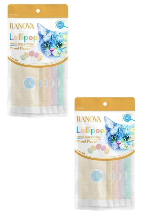 Lolipop Karışık Çeşitli Kedi Ödül Maması 1,4 Gr 5'li Paket -2 Adet