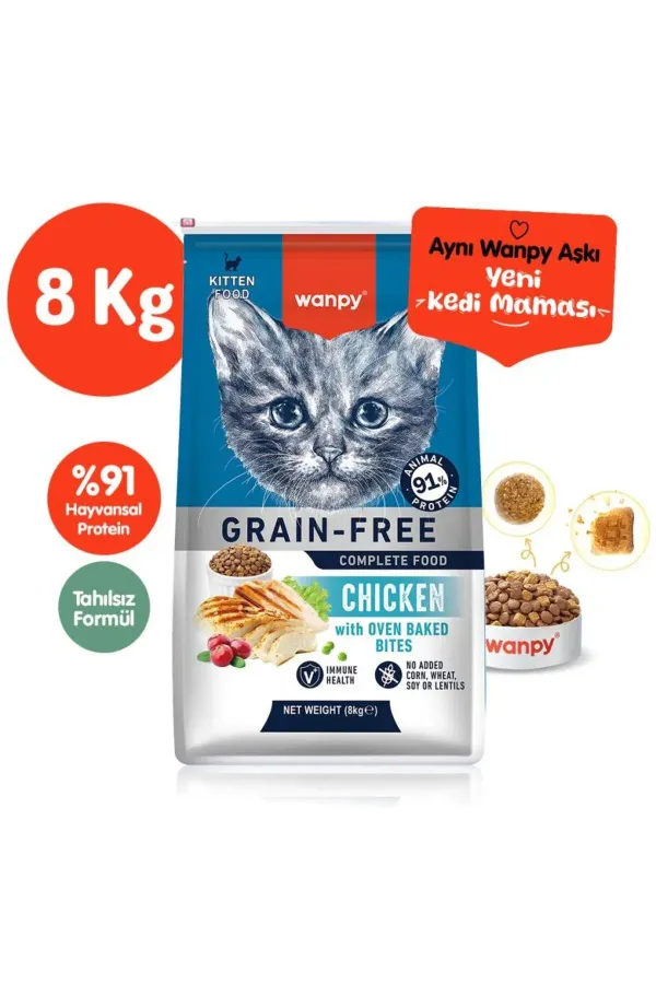 Tahılsız Tavuklu Yavru Kedi Maması 8 kg